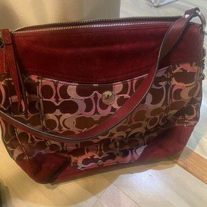 Vintage Coach Shoulder Bag- classic canvas pattern